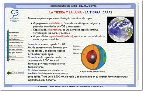 MilagroTIC: TEMA 4 - C. MEDIO - 5º- LA TIERRA Y LA CORTEZA ...