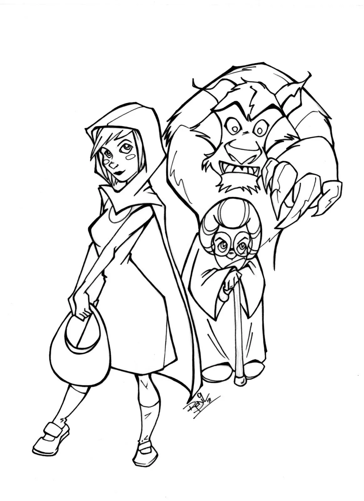 Caperucita Roja Para Colorear | Bulldog Puppys