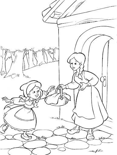 CAPERUCITA ROJA DIBUJOS PARA COLOREAR | Dibujos para colorear