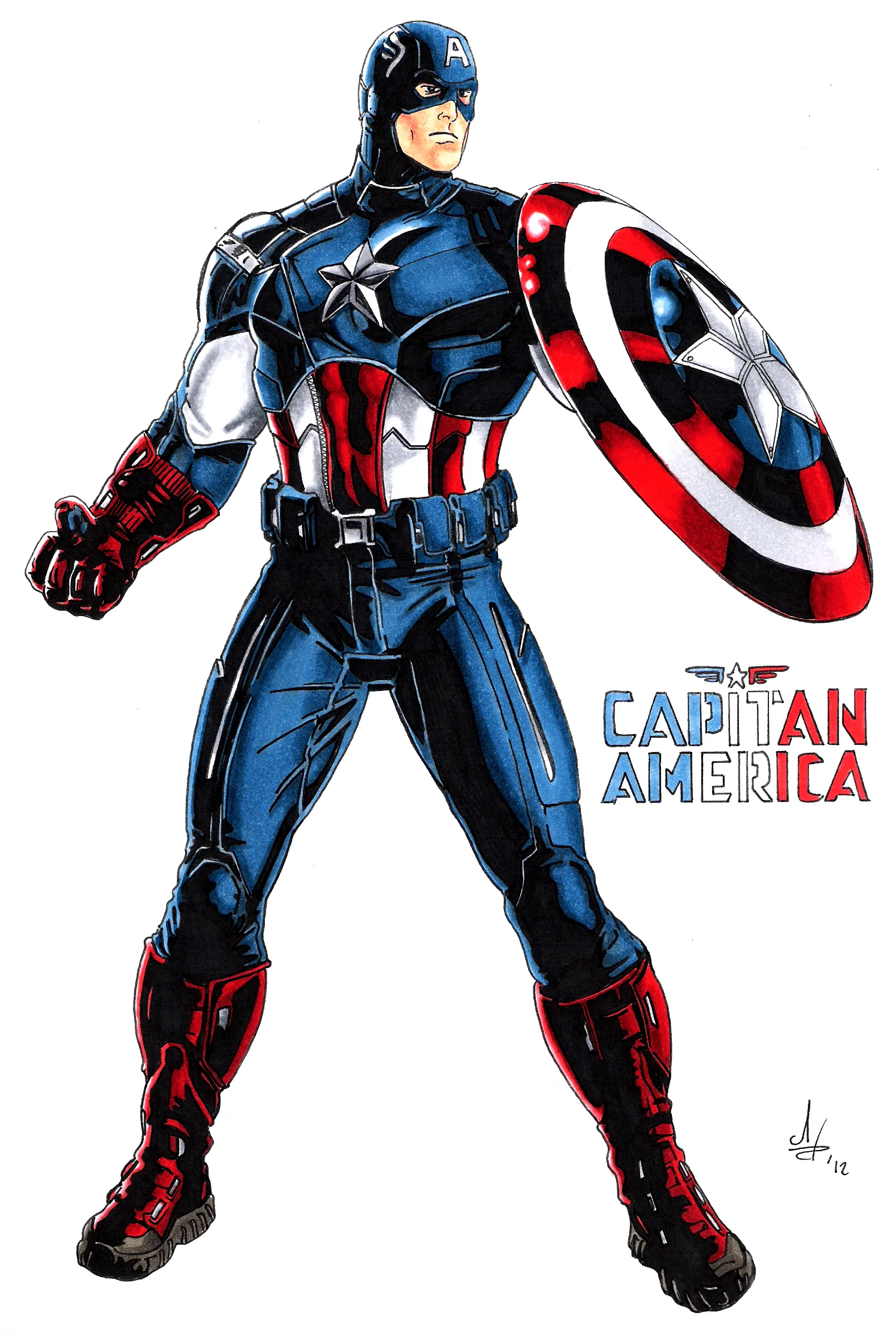 Capitan America Avengers Colore by tommasoamato93 on DeviantArt