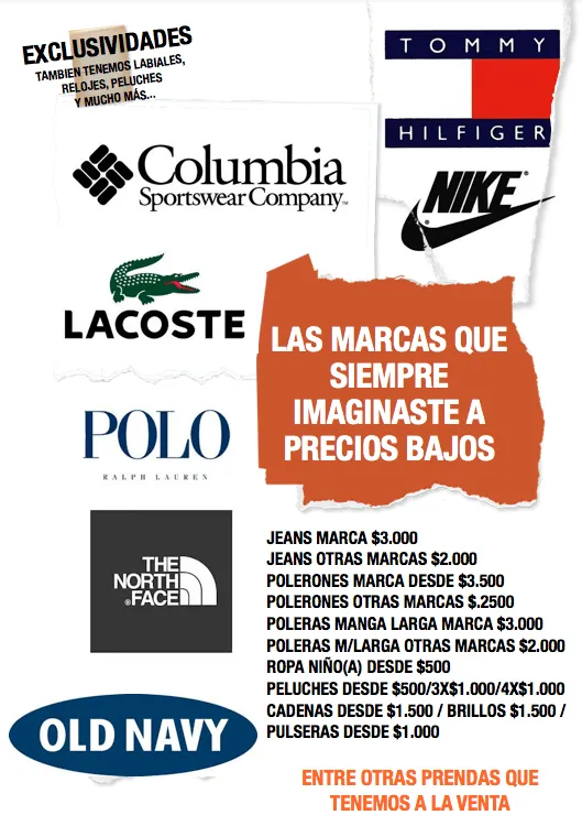 Venta de Ropa Americana y Europea Las Condes. Ropa Americana