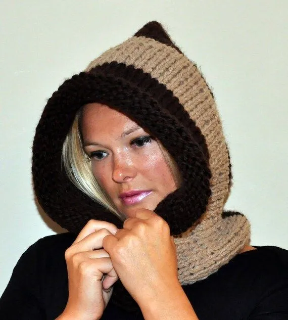 Capucha con capucha de punto campana Pixie gorro por lucymir