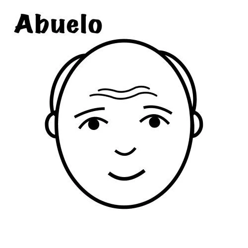 Cara de abuelo para colorear - Imagui