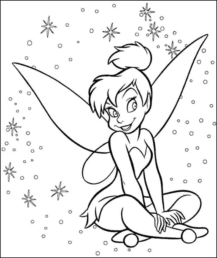 Cara de tinkerbell para colorear - Imagui