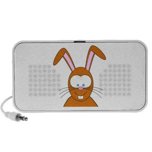 Cara del conejo de conejito del dibujo animado mini altavoz de Zazzle.