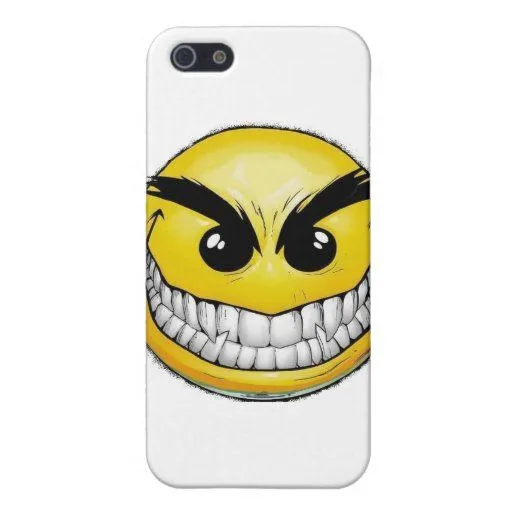 Cara feliz enojada iPhone 5 carcasa de Zazzle.