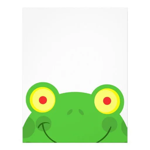 cara linda del froggy de la rana del dibujo animad tarjetas ...