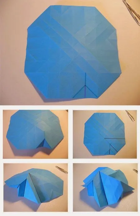 Cara Membuat Origami Bunga Mawar Biru | Tutorial Kerajinan Tangan