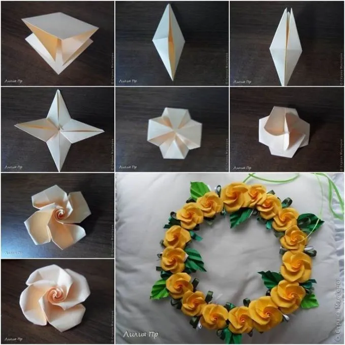 Cara membuat origami bunga mawar untuk dekorasi pesta. Jangan lupa ...