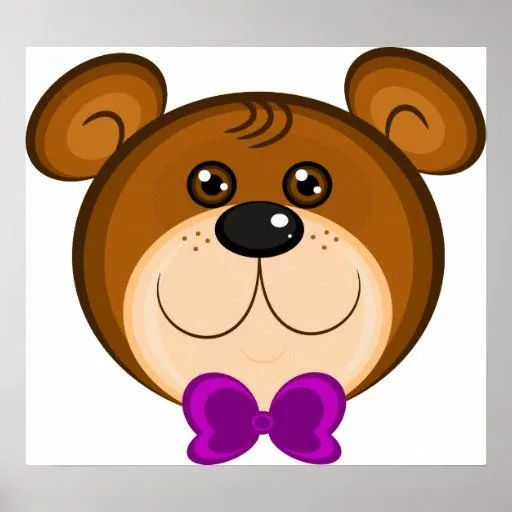 Cara del oso de peluche impresiones de Zazzle.