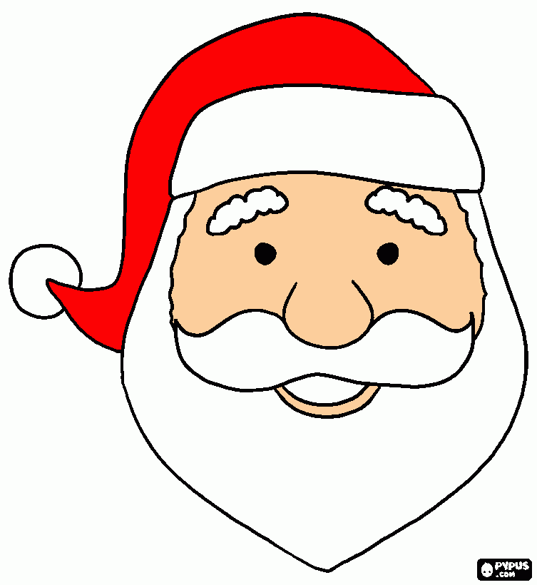 cara papa noel Colouring Pages