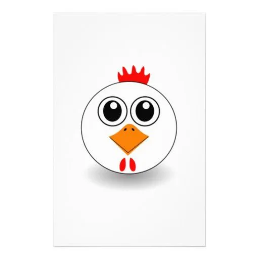 Cara del pollo del dibujo animado papeleria personalizada | Zazzle