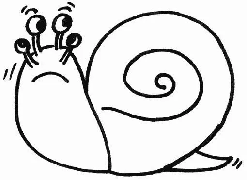 Caracol para colorear. Dibujos de caracoles para pintar y colorear