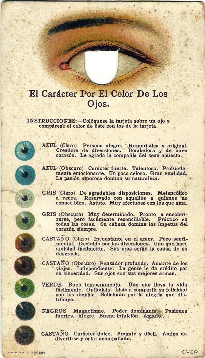  ... carácter por el color de los ojos / The nature through the eye color