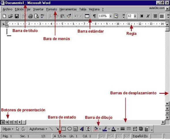 Características generales del procesador de texto Microsoft Word ...