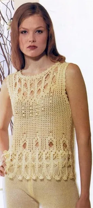 CARAMELO ARDIENTE es... LA PRINCESA DEL CROCHET: blusa con calado ...