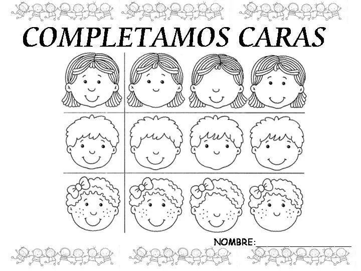 Moldes de caritas de niñas en foami - Imagui
