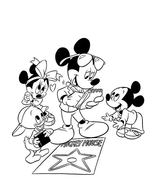 Caras para colorear baby Mickey y Minnie - Imagui