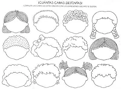 Caritas para colorear e imprimir - Imagui