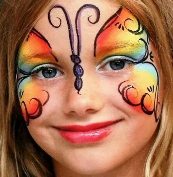 Caras pintadas de Mariposas - Imagui