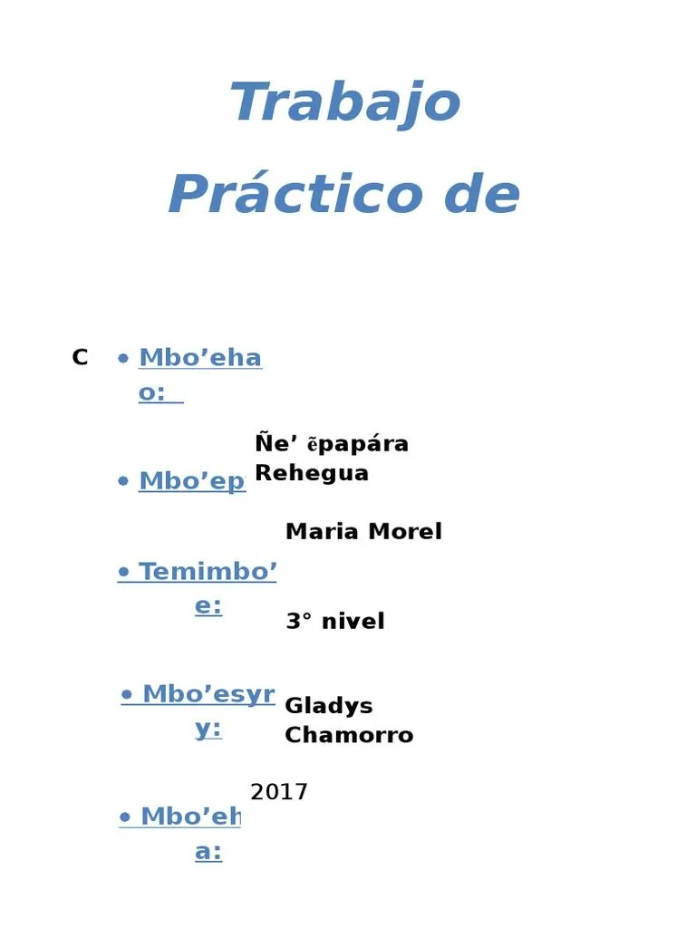 Caratula Guarani | PDF