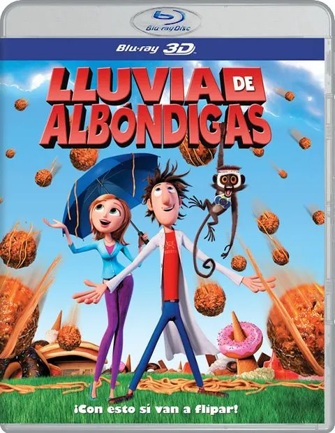 Carátula Lluvia de albóndigas Blu-ray 3D - 1080b.