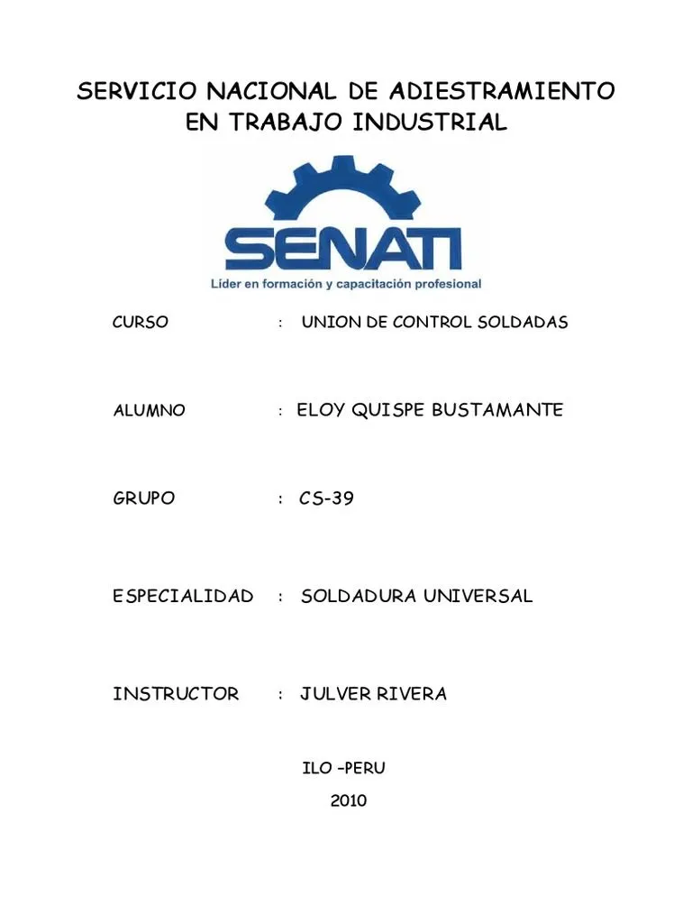 Caratula Senati | PDF