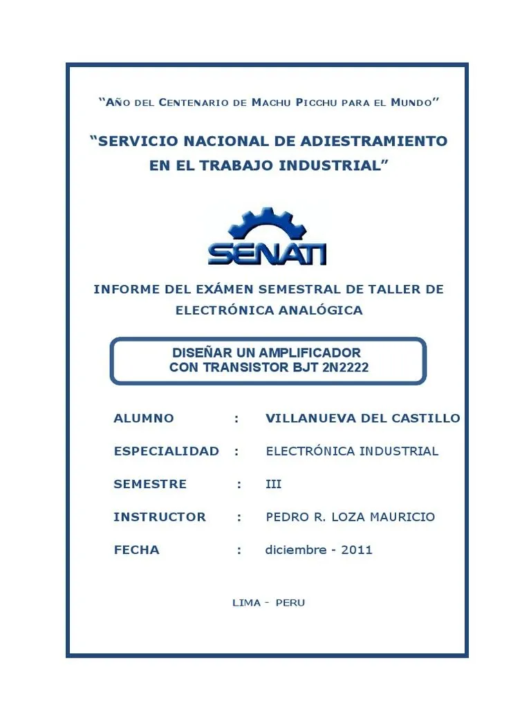 Caratula Senati | PDF