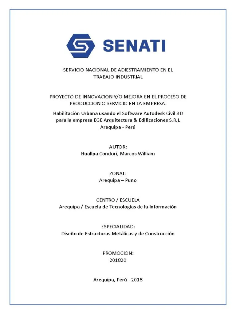 Caratula Senati | PDF