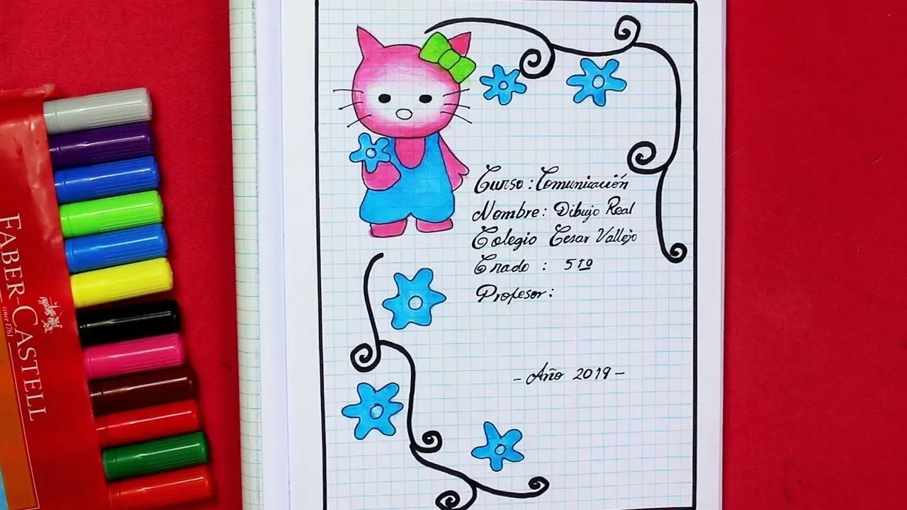 Caratulas bonitas para cuadernos - YouTube