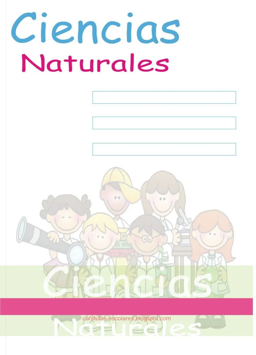 Caratulas para Cuadernos: Cursos de Ciencia Natural y Laboratorio