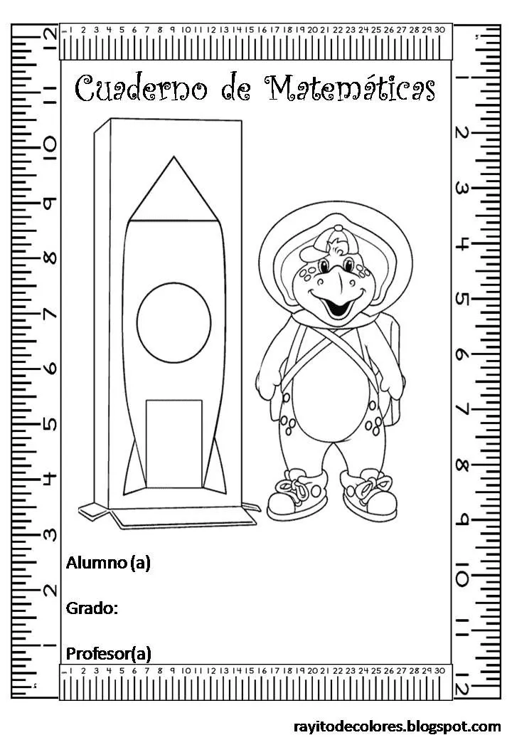 Carátulas escolares Barney | Rayito de Colores