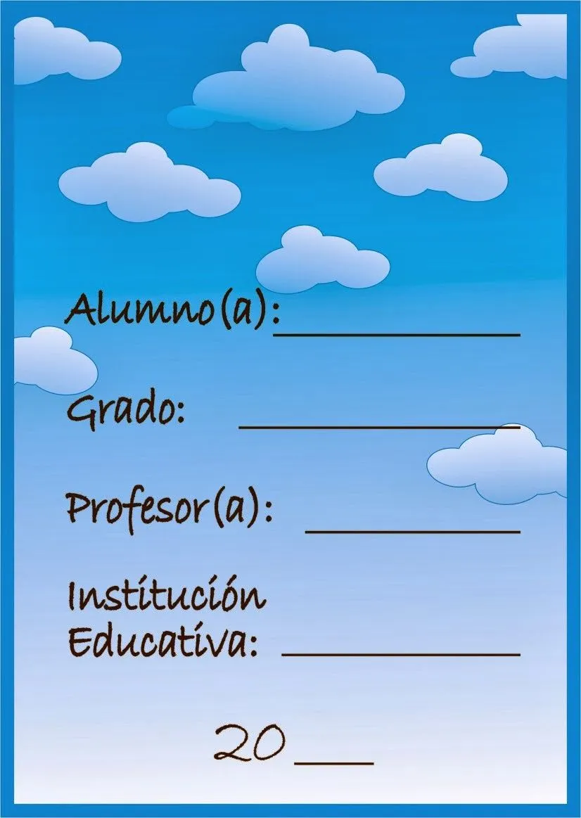 CARATULAS ESCOLARES: Caratula Infantil para Imprimir