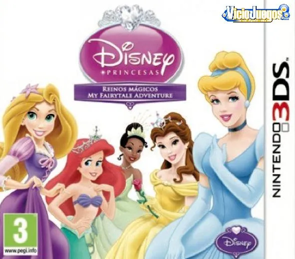 Carátulas del videojuego Princesas Disney: Reinos Mágicos (3DS)