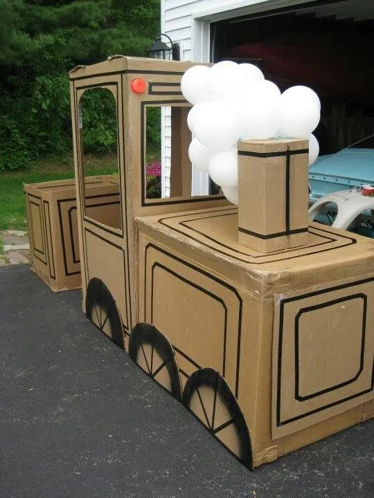 Cardboard Train on Pinterest | Kids Parade Floats, Train Party ...