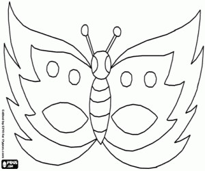 Careta de mariposa para colorear - Imagui