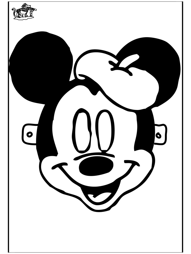 Careta de Minnie Mouse para colorear - Imagui