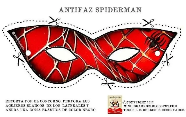 Mascaras de Spiderman para colorear - Imagui