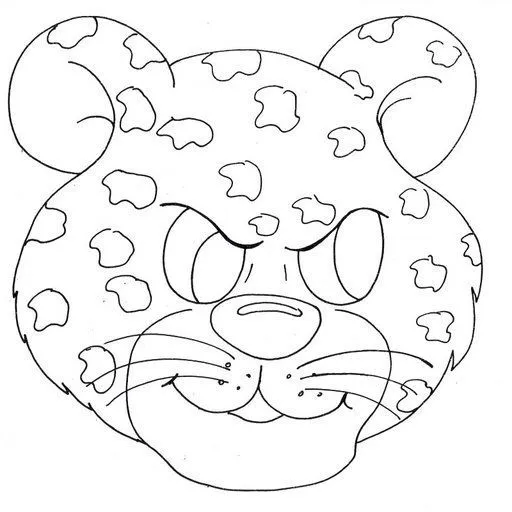 Caretas de animales para colorear