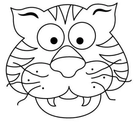 CARETAS INFANTILES RECORTABLES PARA COLOREAR: EL TIGRE : ACTIVIDADES ...