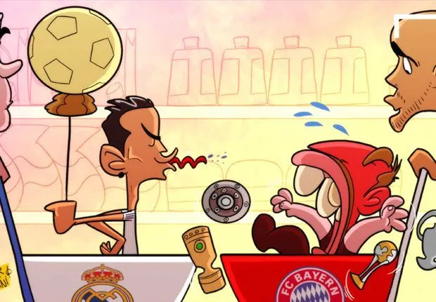 Caricatura: Como bebés, CR7, Ribéry y el Balón de Oro - Goal.com ...