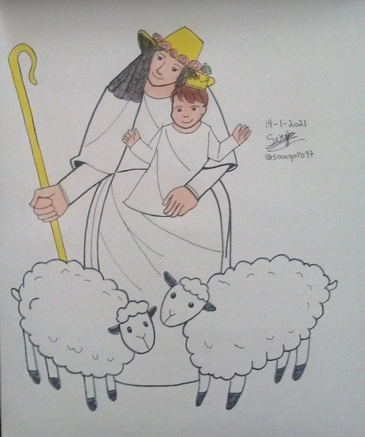 Caricatura de LA DIVINA PASTORA (+Proceso) #SueltaLaManoConEdo — Hive