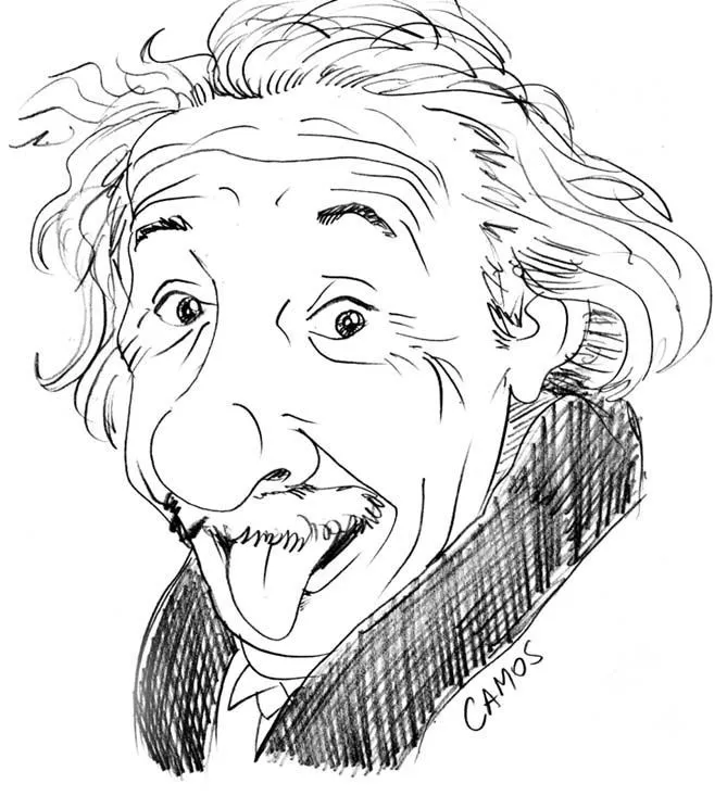 Caricatura de Einstein - Imprenta Publicamos. Arte, Diseño ...