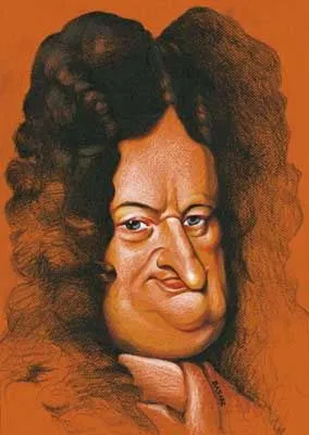 Caricatura de Gottfried Wilhelm Leibniz”