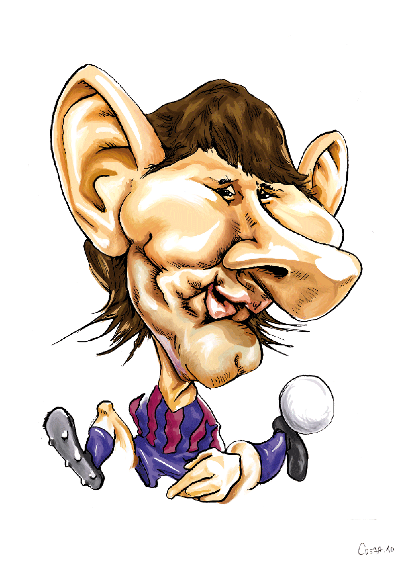 Caricatura de Lionel Messi em Jaraguá « Costa de Souza