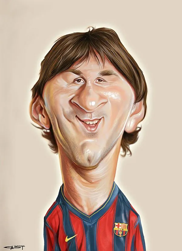 Caricatura de Messi