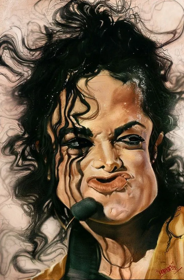 Caricatura de Michael Jackson