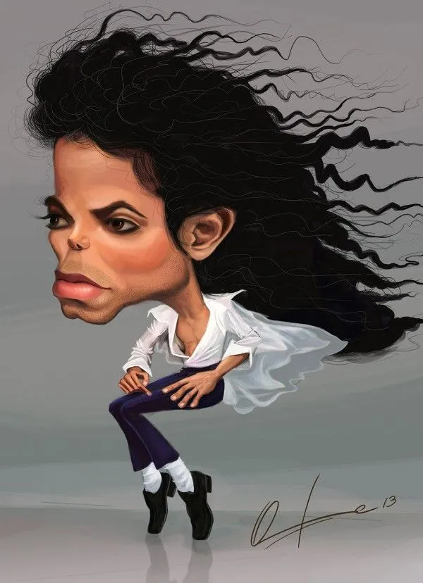 Caricatura de Michael Jackson