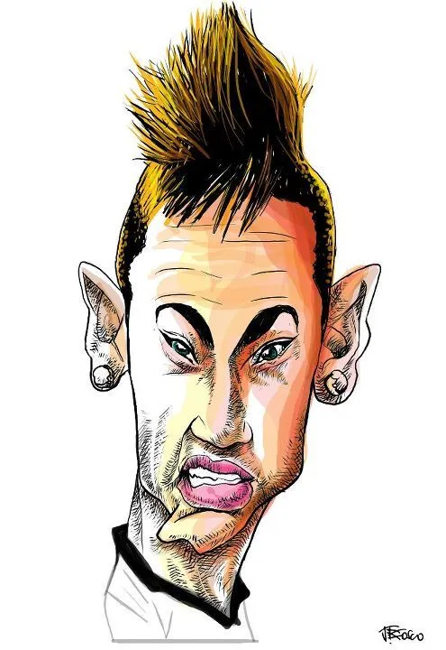 Caricatura Neymar : Humor da Terra