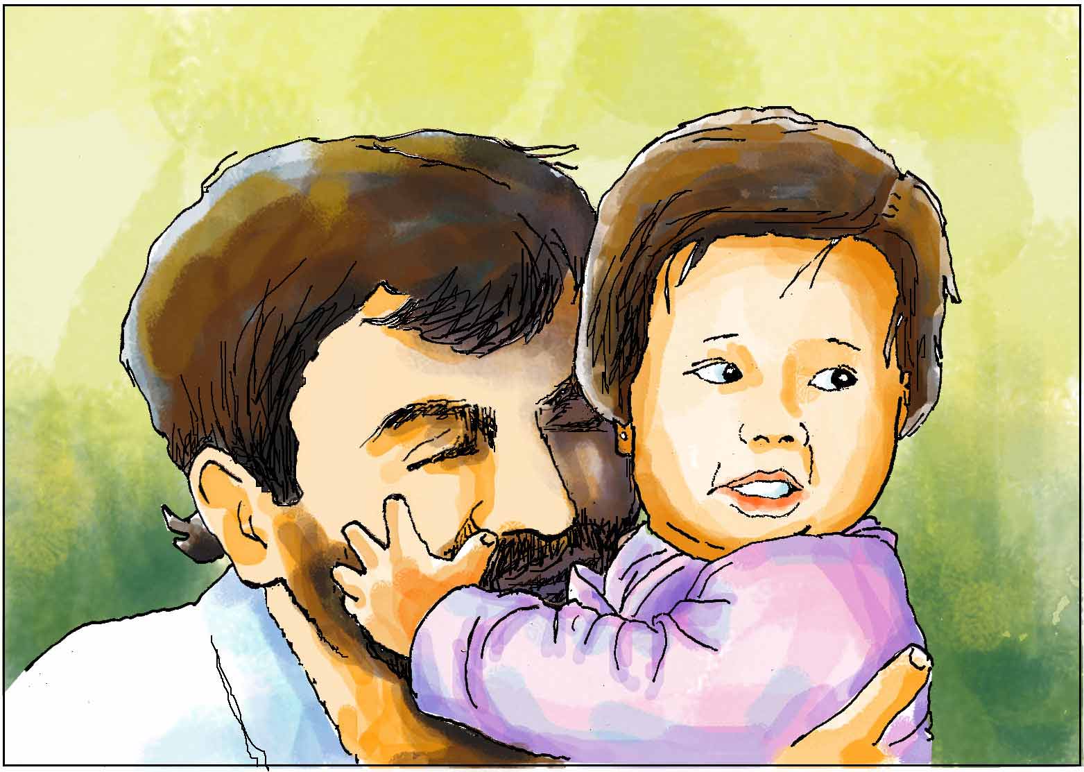 CARICATURA PAPA Y BEBE - Imagui